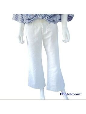 Rubbish Nordstroms Wide Leg Cropped Linen Pants Size 7